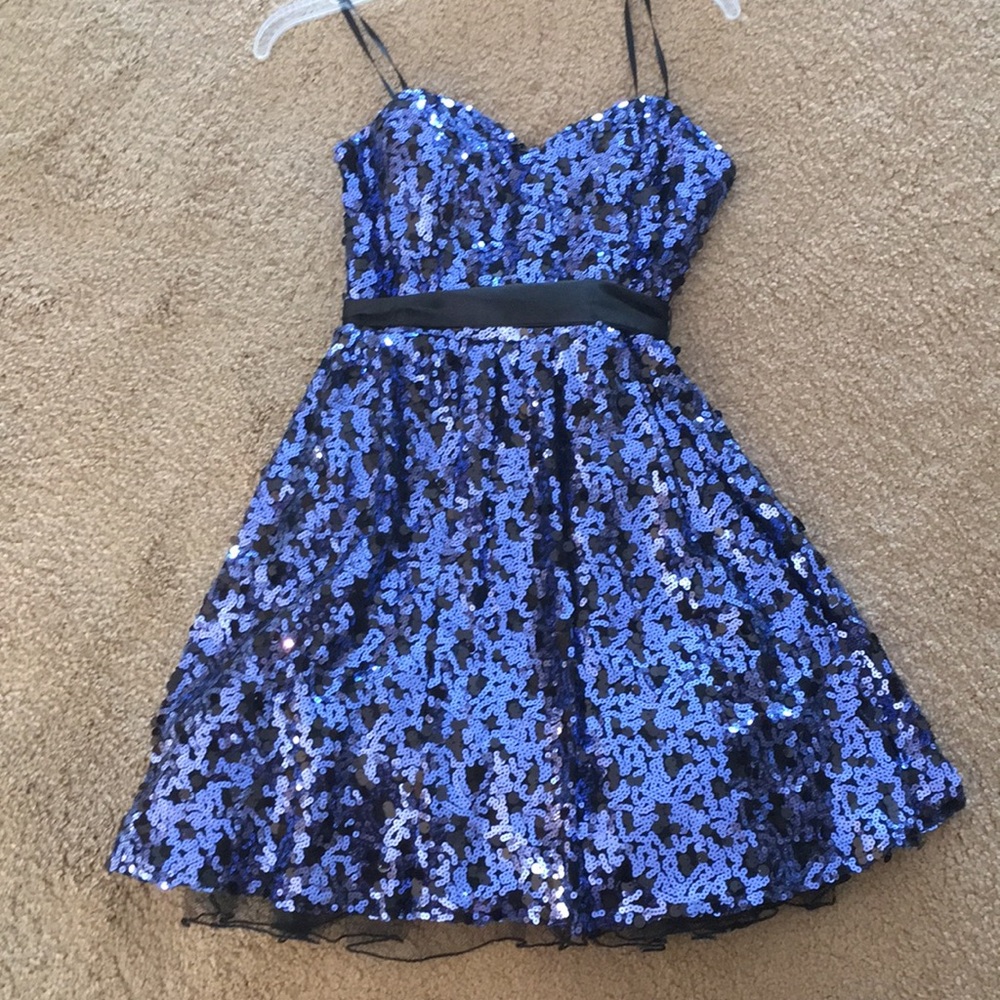 Sequenced strapless dress